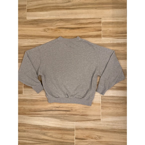 Alo Yoga Accolade Crew Neck Pullover Sweatshirt Heather Grey Oversized Logo - Picture 6 of 6
